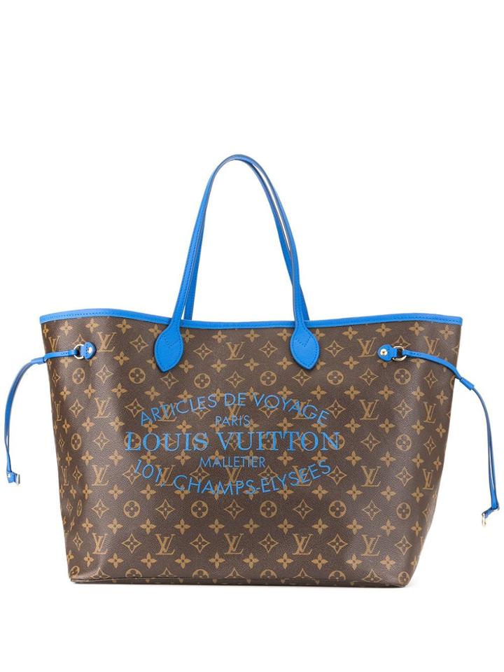 Louis Vuitton Vintage Neverfull Monogram Tote Bag - Black