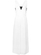 Fleur Du Mal - Pique Plunge Jumpsuit - Women - Silk - 6, White, Silk