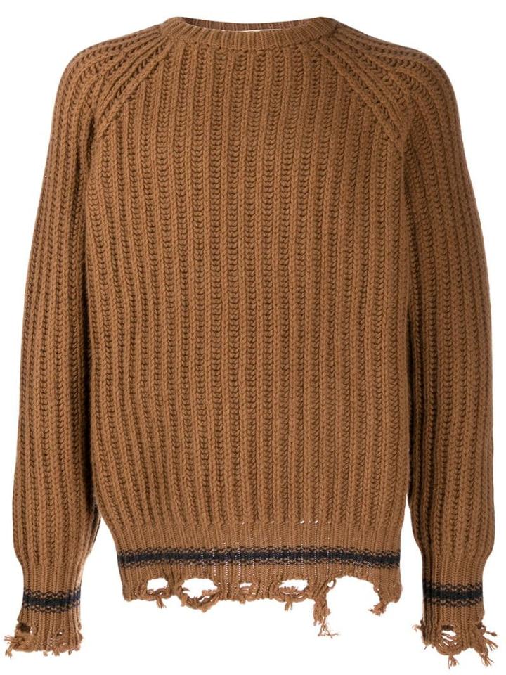 Golden Goose Kunio Distressed Jumper - Brown