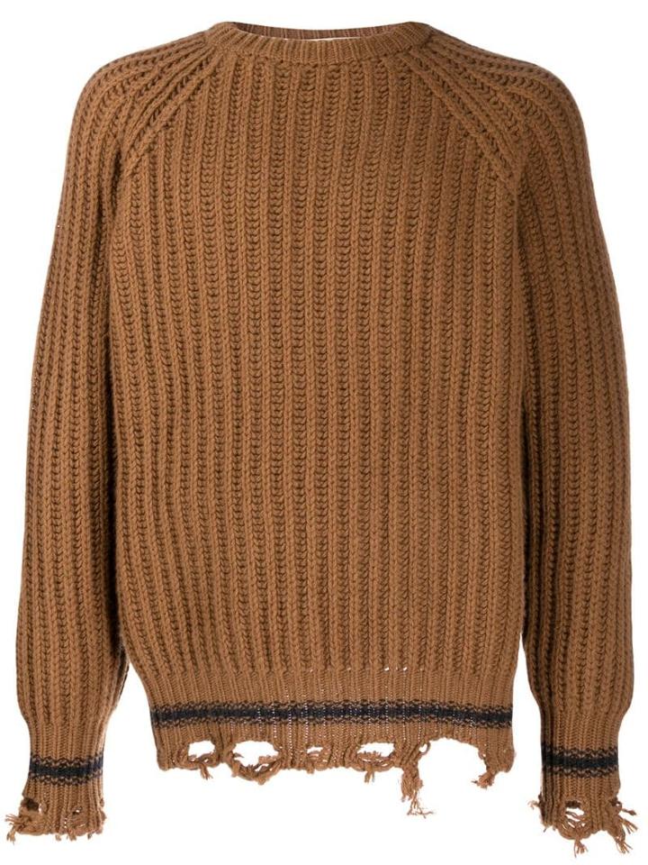 Golden Goose Kunio Distressed Jumper - Brown