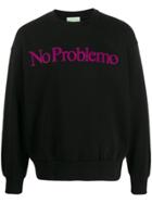 Aries No Problemo Print Sweatshirt - Black