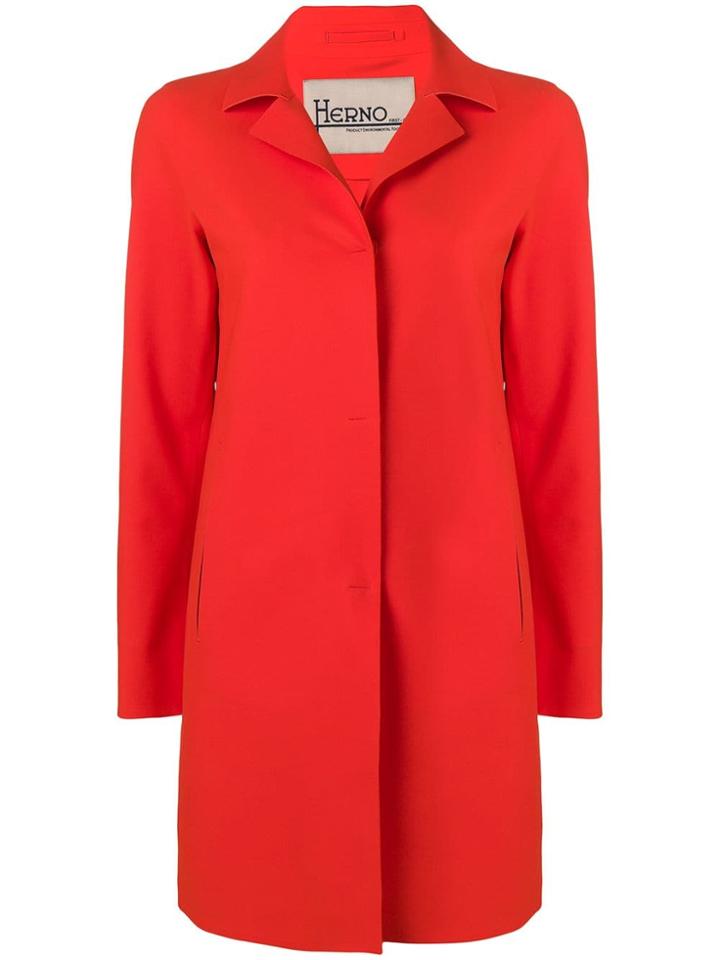 Herno Mid-length Coat - Orange