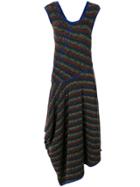 Loewe Asymmetric Knit Dress - Multicolour