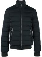 Emporio Armani Zip Up Down Jacket, Men's, Size: Medium, Blue, Cotton/feather Down/polyamide/wool