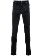 Rta Distressed Slim Fit Jeans - Black