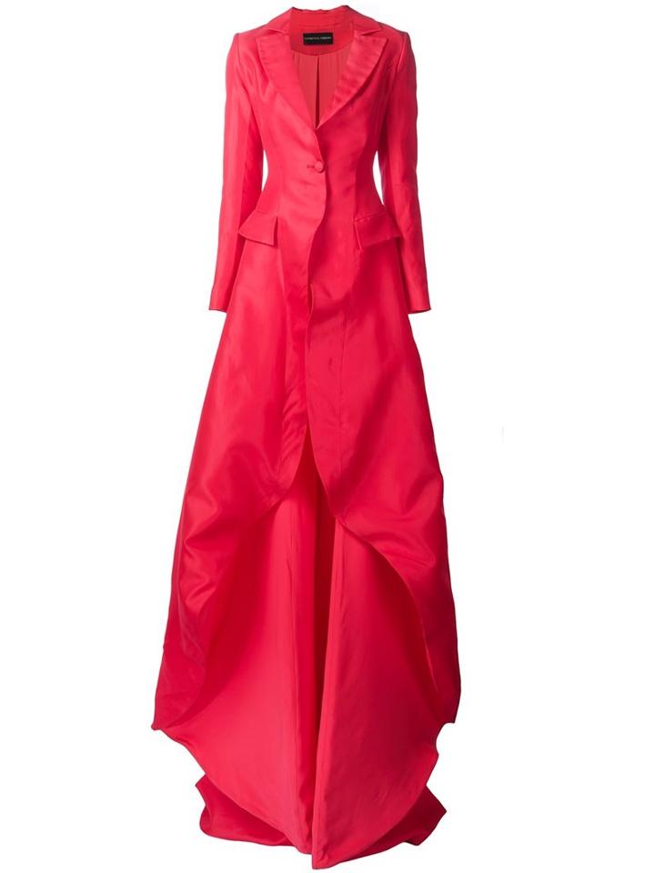 Christian Siriano Floor Sweeping Length Blazer