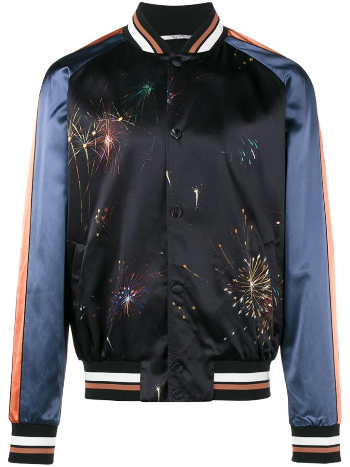 Valentino Fireworks Bomber Jacket - Black