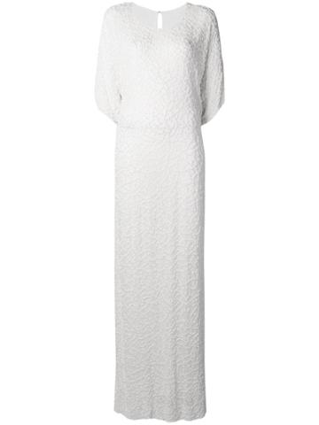 Parlor Embroidered Maxi Shift Dress - White