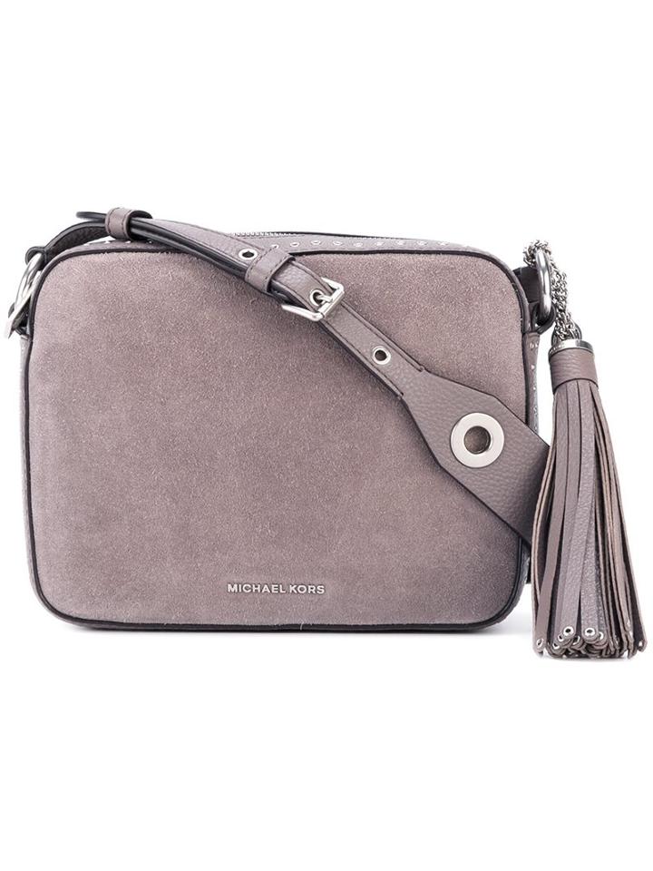 Michael Michael Kors Large ' Brooklyn' Camera Crossbody Bag, Women's, Grey, Leather