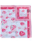 Alexander Mcqueen Floral Crown Scarf - Blue