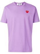 Comme Des Garçons Play Heart Patch T-shirt - Purple