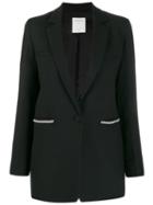 Sandro Paris Pearl Trim Blazer - Black