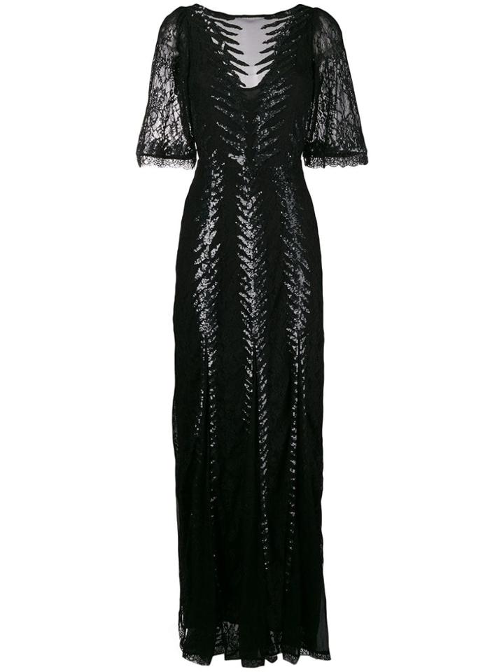 Temperley London Panther Lace Dress - Black