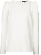 Derek Lam - Structured Shoulders Blouse - Women - Linen/flax/polyester - 40, White, Linen/flax/polyester