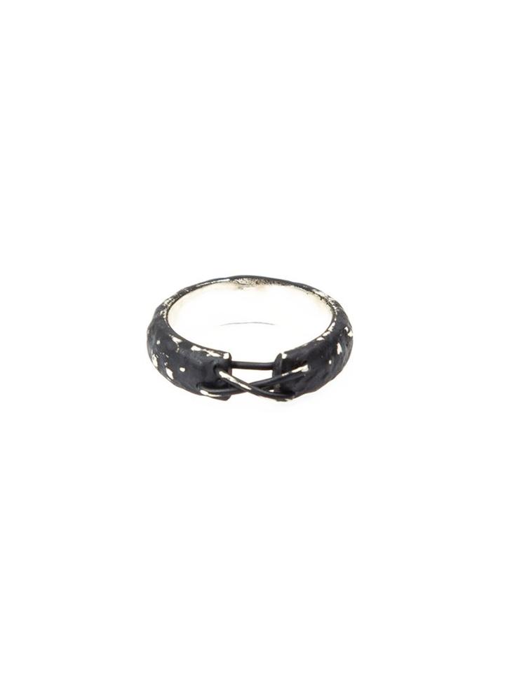 Tobias Wistisen 'narrow Stitch' Ring, Men's, Size: 62, Black