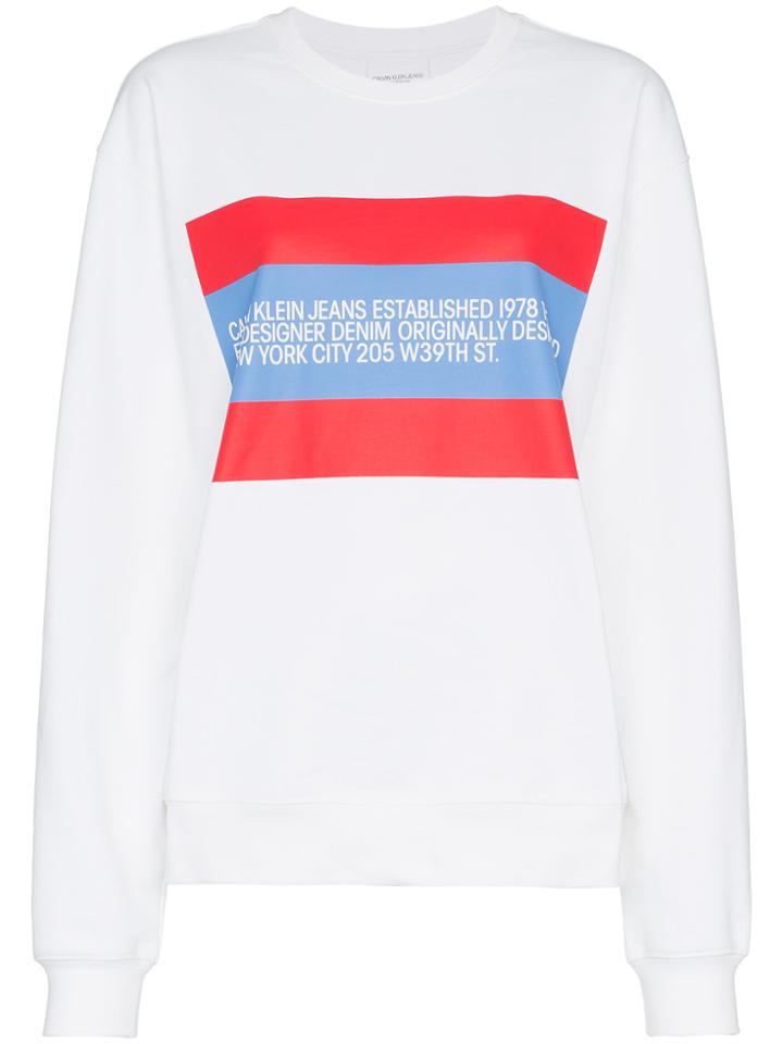 Calvin Klein Jeans Est. 1978 Patch Sweatshirt - White