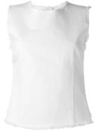 Golden Goose Deluxe Brand - Frayed Edge Tank Top - Women - Cotton - M, White, Cotton