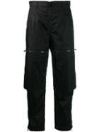 Prada Cropped Cargo Trousers - Black