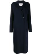 Jil Sander Long Cashmere Coat - Blue