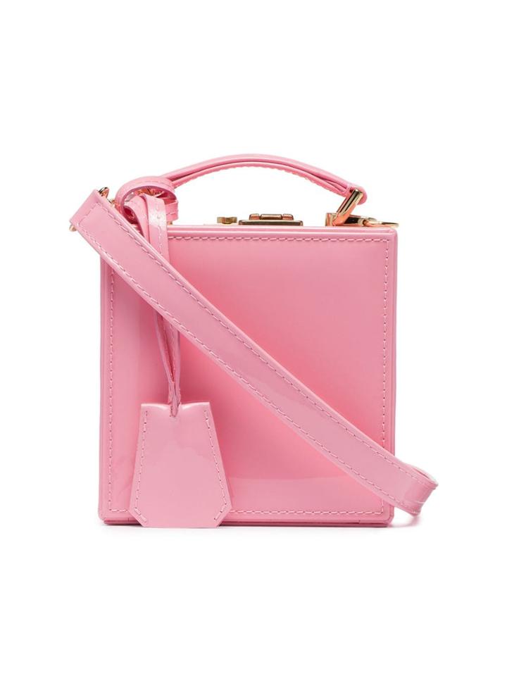 Natasha Zinko Pink Patent Leather Box Bag - Pink & Purple