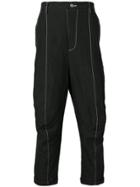 Andrea Ya'aqov Contrast Stitch Drop-crotch Trousers - Black