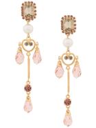 Erdem Drop Crystal Earrings - Gold