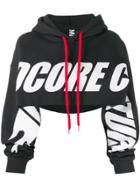 Mia-iam Flamingo Destroy Cropped Hoodie - Black