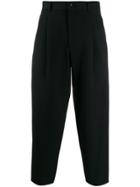 Comme Des Garçons Homme Plus Tapered Cropped Trousers - Black