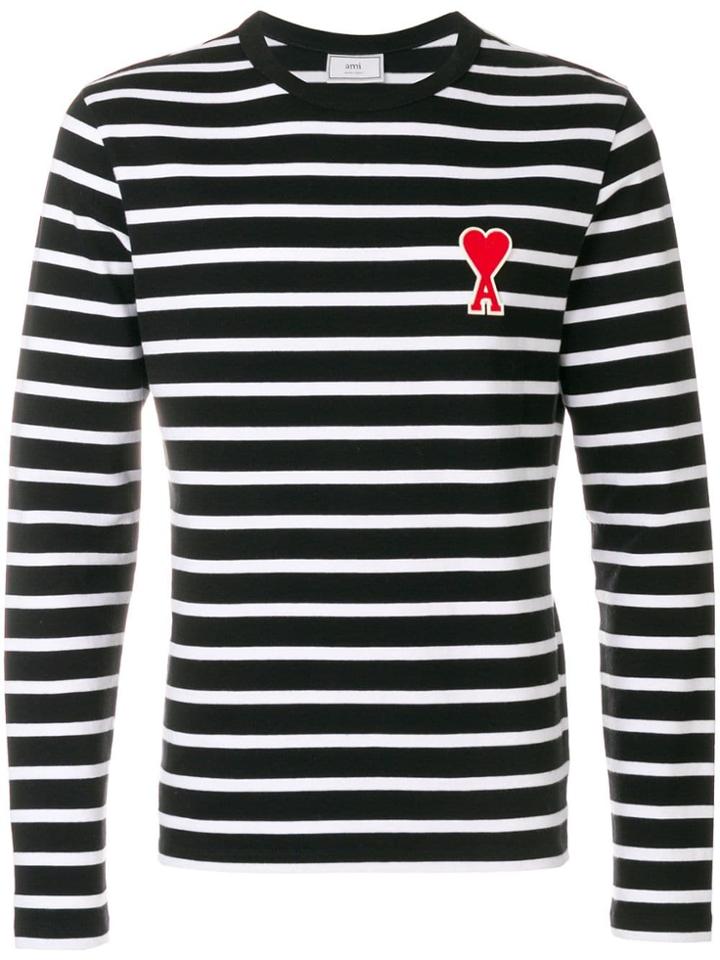 Ami Alexandre Mattiussi Ami De Coeur Long Sleeved T-shirt - Black