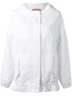 No21 - Hooded Zipped Jacket - Women - Cotton/polyester - 40, Women's, White, Cotton/polyester