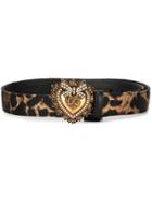 Dolce & Gabbana Heart Buckle Belt - Brown