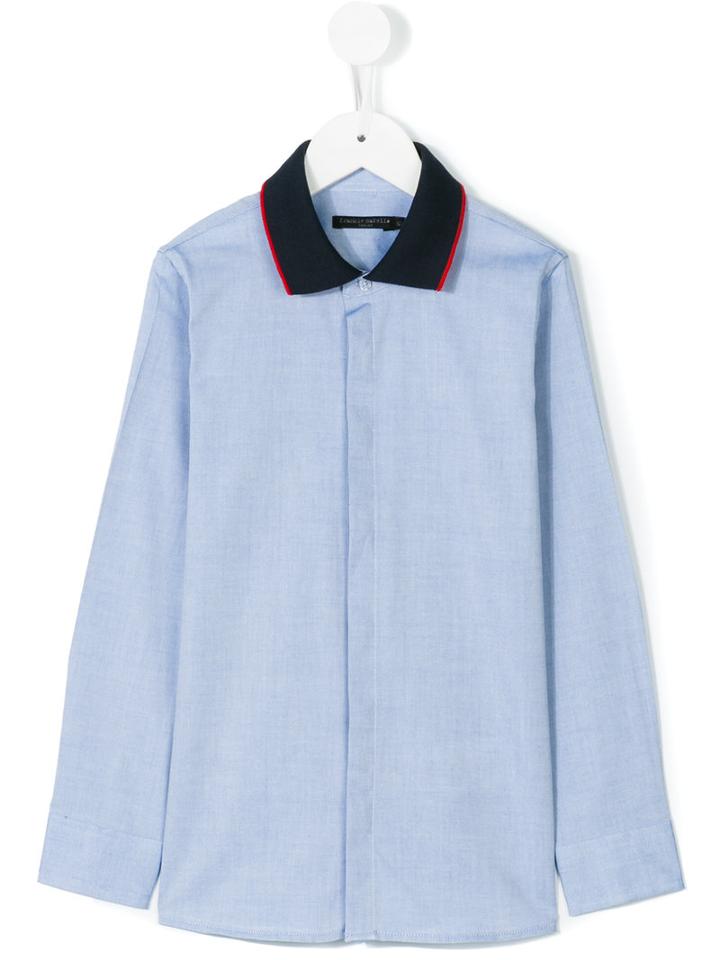 Frankie Morello Kids - Poplin Shirt - Kids - Cotton - 7 Yrs, Blue