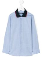 Frankie Morello Kids - Poplin Shirt - Kids - Cotton - 7 Yrs, Blue