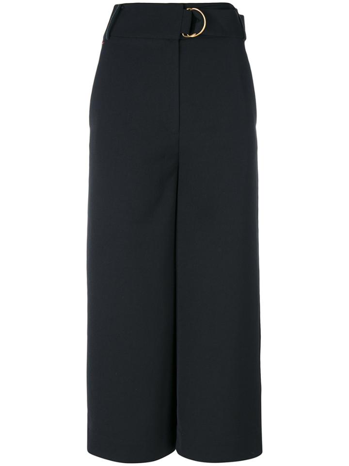 Tibi Wide Cropped Trousers - Black