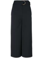 Tibi Wide Cropped Trousers - Black
