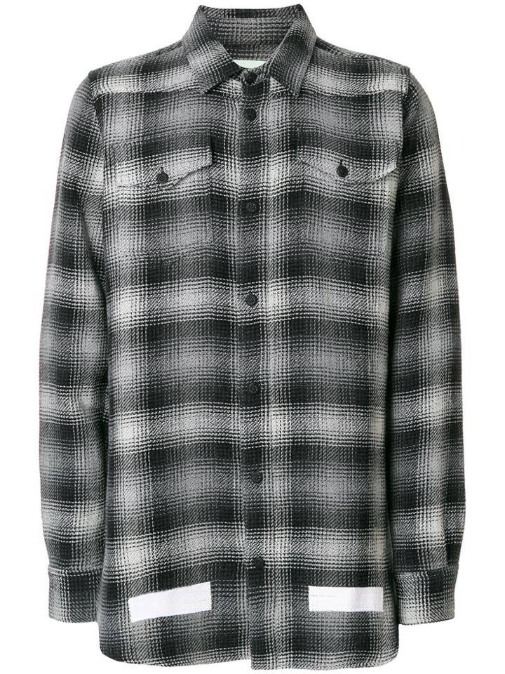Off-white Oversized Check Shirt - Black
