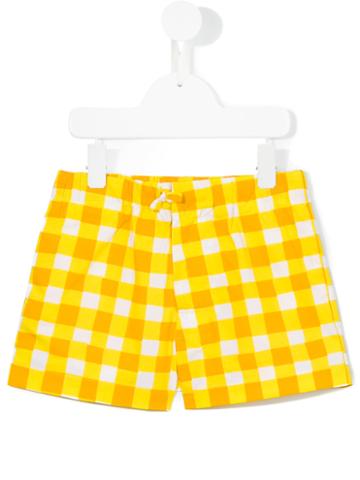 Marni Kids Checked Shorts, Girl's, Size: 6 Yrs, Yellow/orange