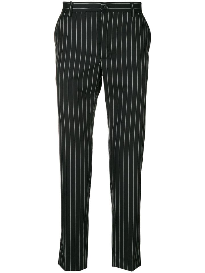 Dolce & Gabbana Pinstriped Trousers - Black