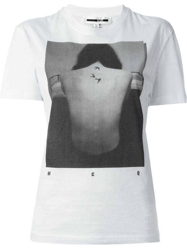 Mcq Alexander Mcqueen Photo Print T-shirt, Women's, Size: S, White, Cotton