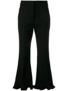 Stella Mccartney Ruffle Flare Tailored Trousers - Black