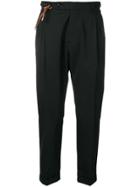 Berwich Chinos With Tie Detail - Black