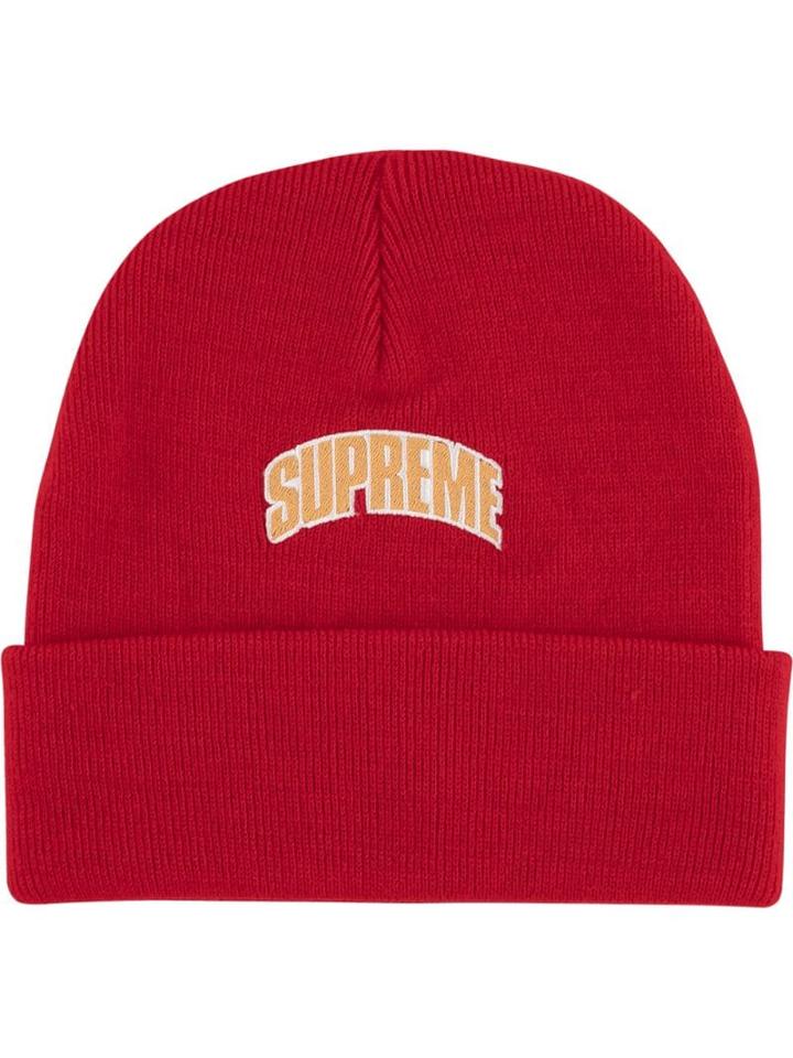 Supreme Crown Logo Beanie - Red