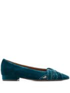 L'autre Chose Studded Ballerina Pumps - Blue