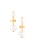 Lara Bohinc Moon Mechanics Earrings, Women's, Metallic, Gold Plated Sterling Silver/pearls