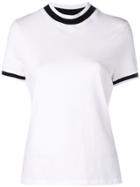 T By Alexander Wang Cropped Round Neck T-shirt - White