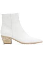 Gianvito Rossi Pointed Ankle Boots - White