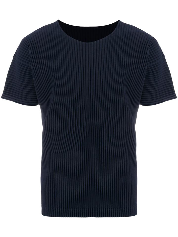 Homme Plissé Issey Miyake Pleated T-shirt - Blue