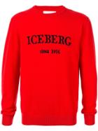 Iceberg Cashmere Logo Knitted Jumper - Red