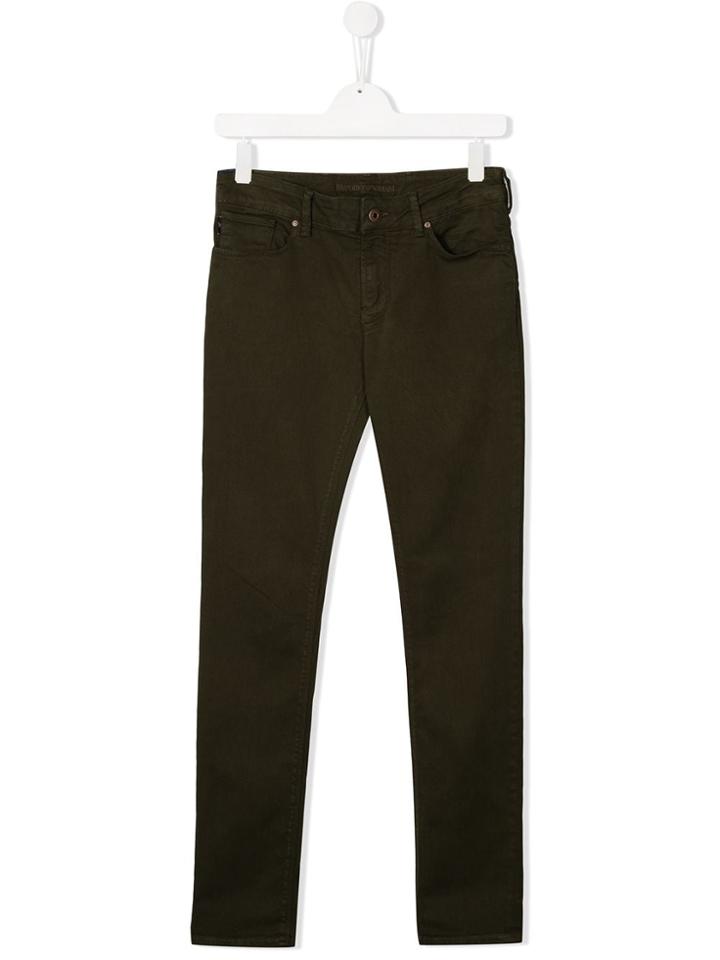 Emporio Armani Kids Regular Fit Jeans - Green