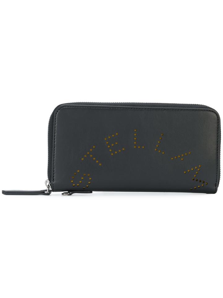 Stella Mccartney Logo Zipped Wallet - Black